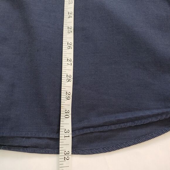 e-Luxe Evergreen Softwear SIZE XXL Navy Blue Mens Long Sleeve Button Down Shirt - Picture 5 of 7